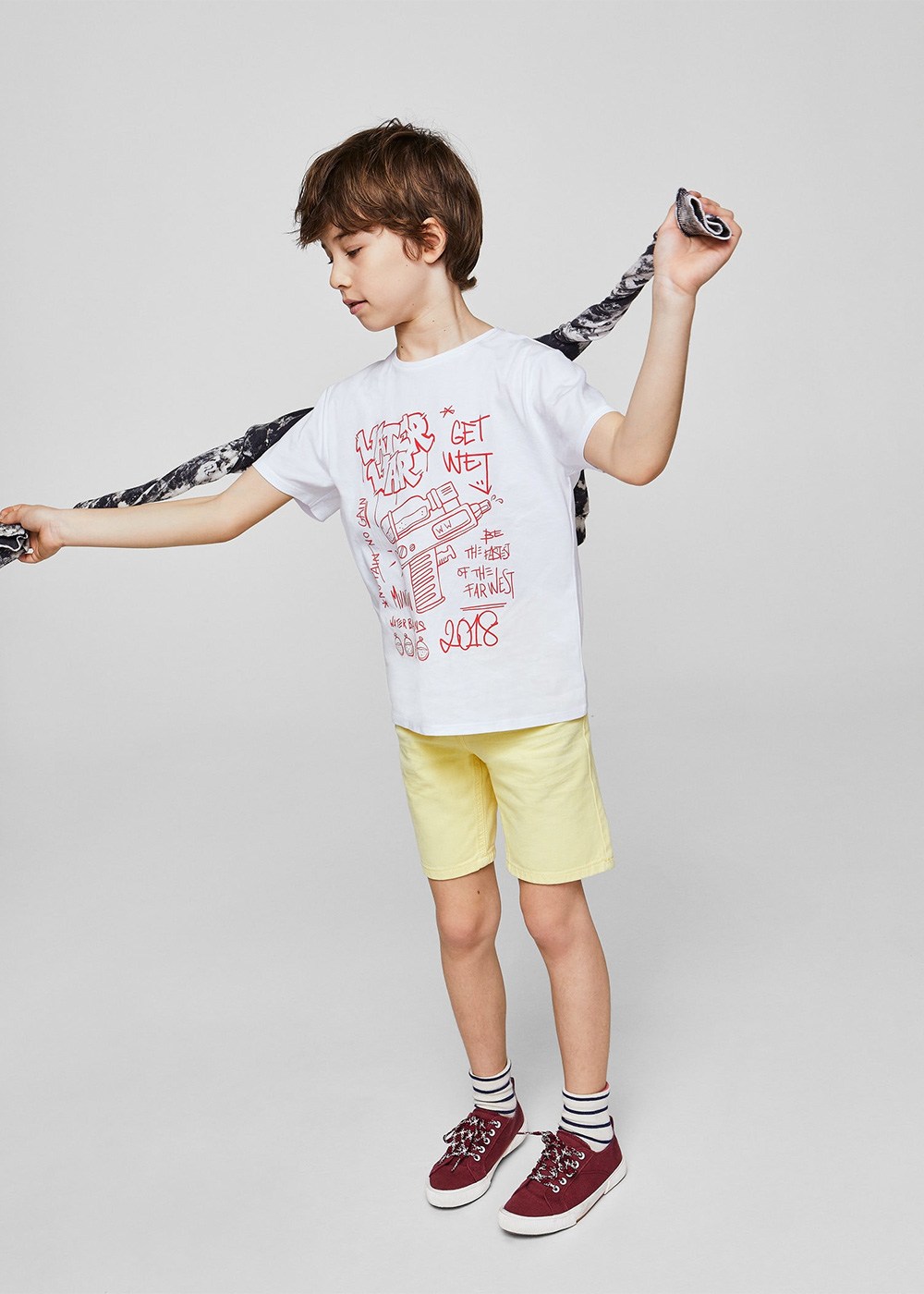 Printed cotton t-shirt