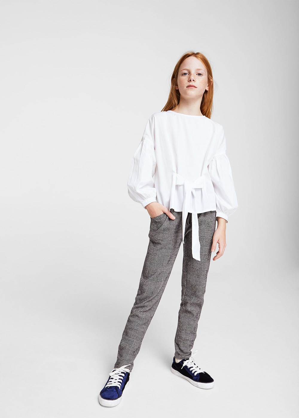Bow cotton blouse
